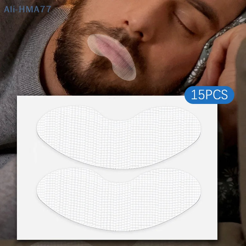 Anti-Snoring Stickers for Better Sleep | 15 Pcs Mouth Correction Tape
