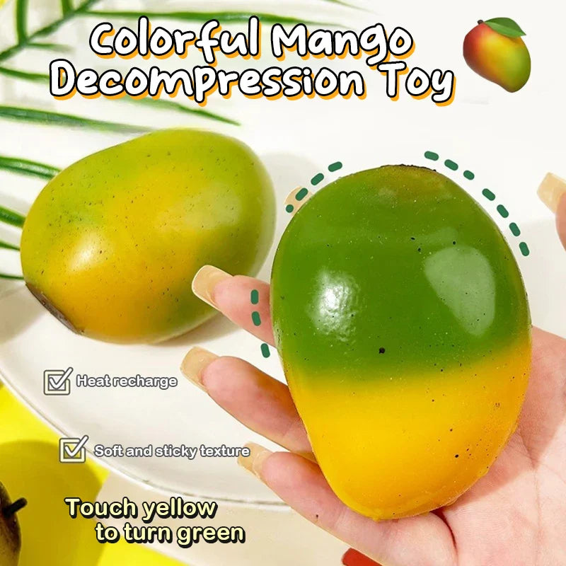 Color Changing Mango Mochi Squishy Toy | Slow Rebound Stress Relief