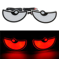 2PCS Car LED Demon Eye Light Semicircle Eagle Eye Motorcycle Tail Decorative Lights Dynamic Strobe Turn Signal Light Universal