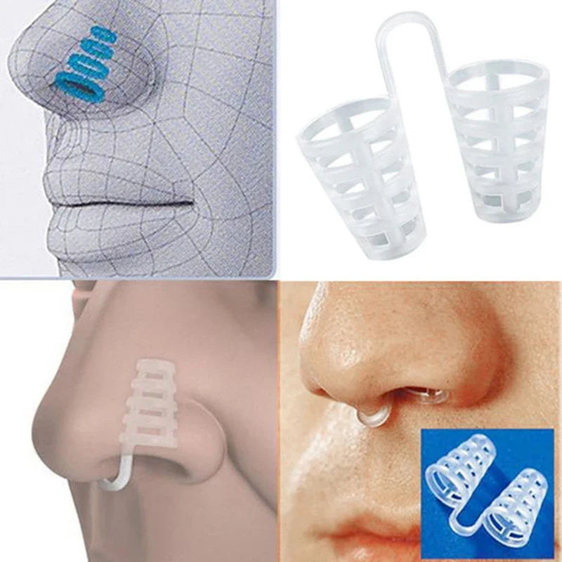 4pcs Anti Snoring Device for Easy Breathing | Natural Sleep Aid Nose Clip