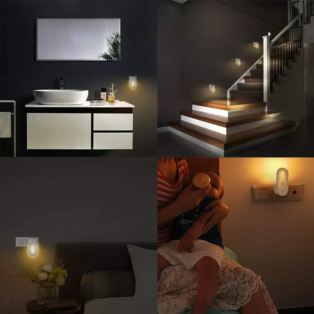 LED Plug Night Light with Twilight Sensor | Energy Saving Wall Socket Lamp