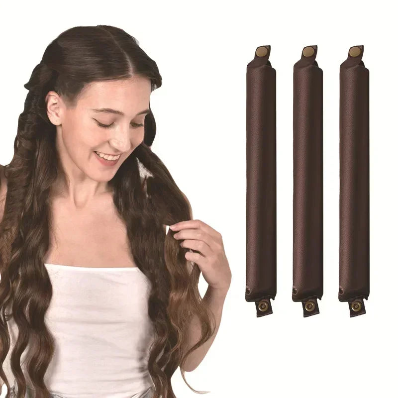 Heatless Hair Curler Set | Satin Flexi Rods for Overnight Curls