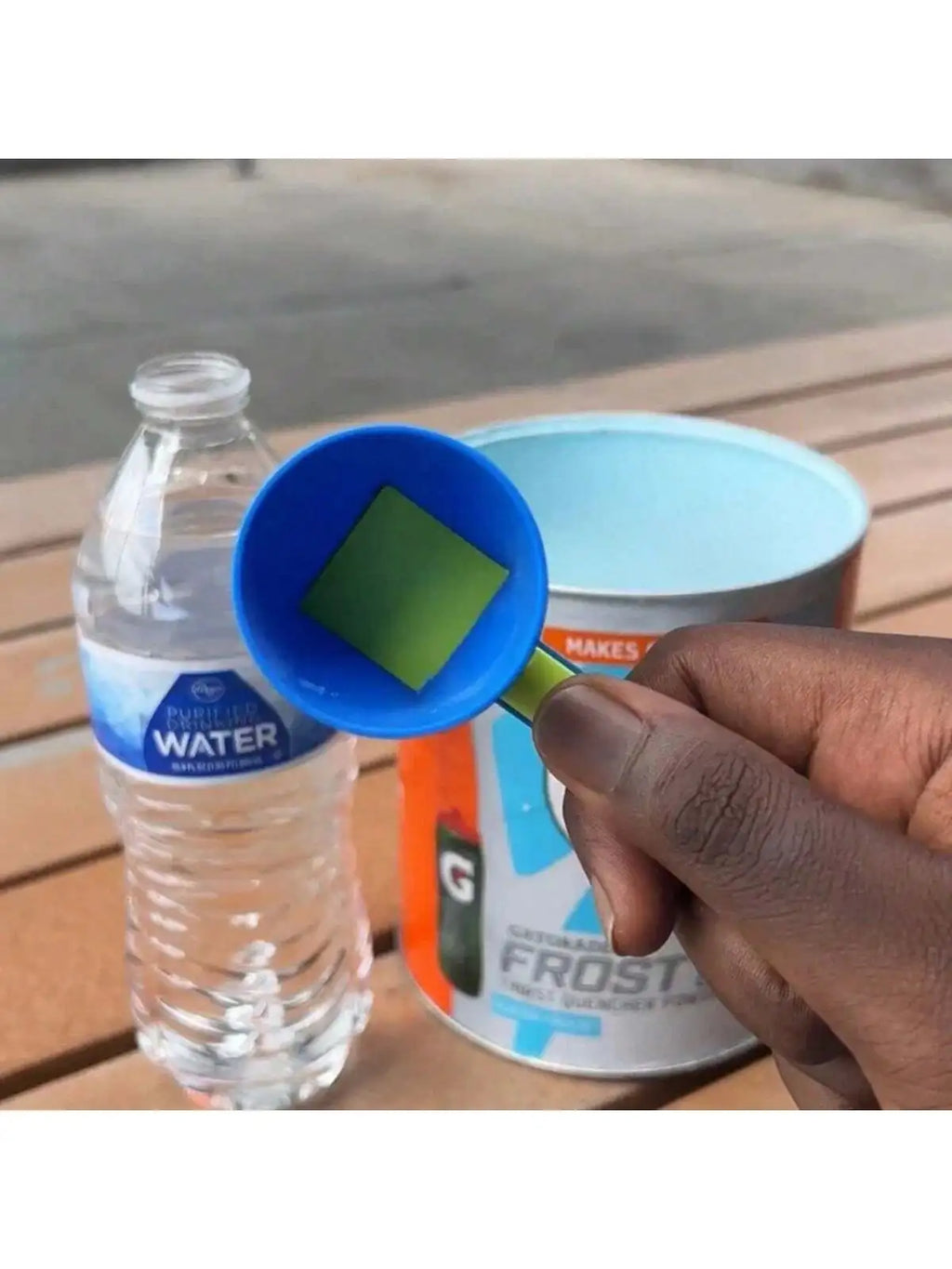 Protein Powder Funnel Spoon | 2-in-1 Measuring Scoop with Longer Handle