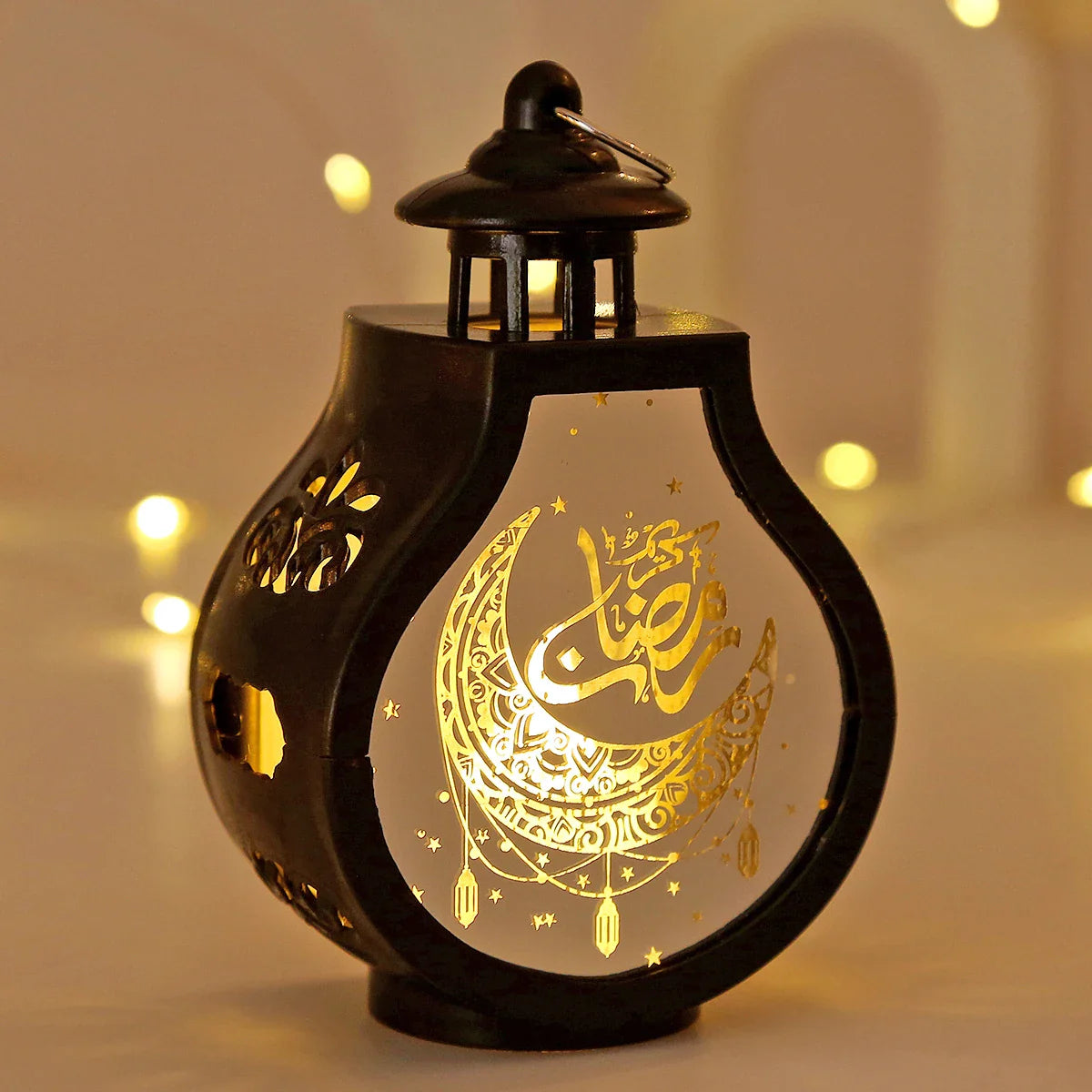LED Star Moon Candlestick Light | Ramadan Decoration with Castle Wind Lamp