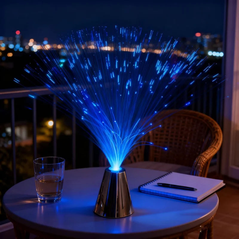 LED Fiber Optic Star Night Light | Multicolor Mood Lamp for Home Decor