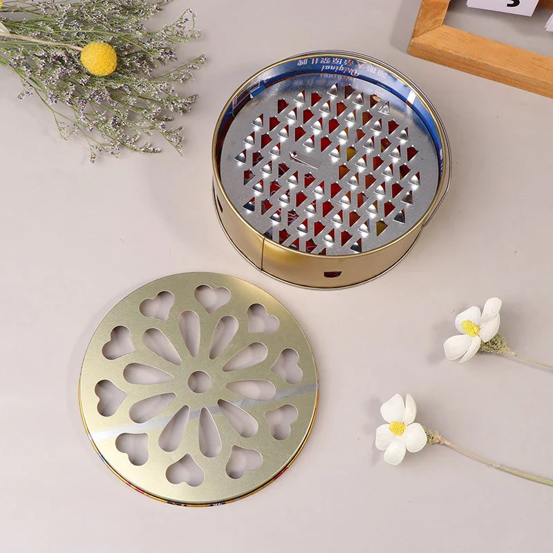 Mosquito Coil Holder with Lid and Handle | Fireproof Insect Repellent Burner