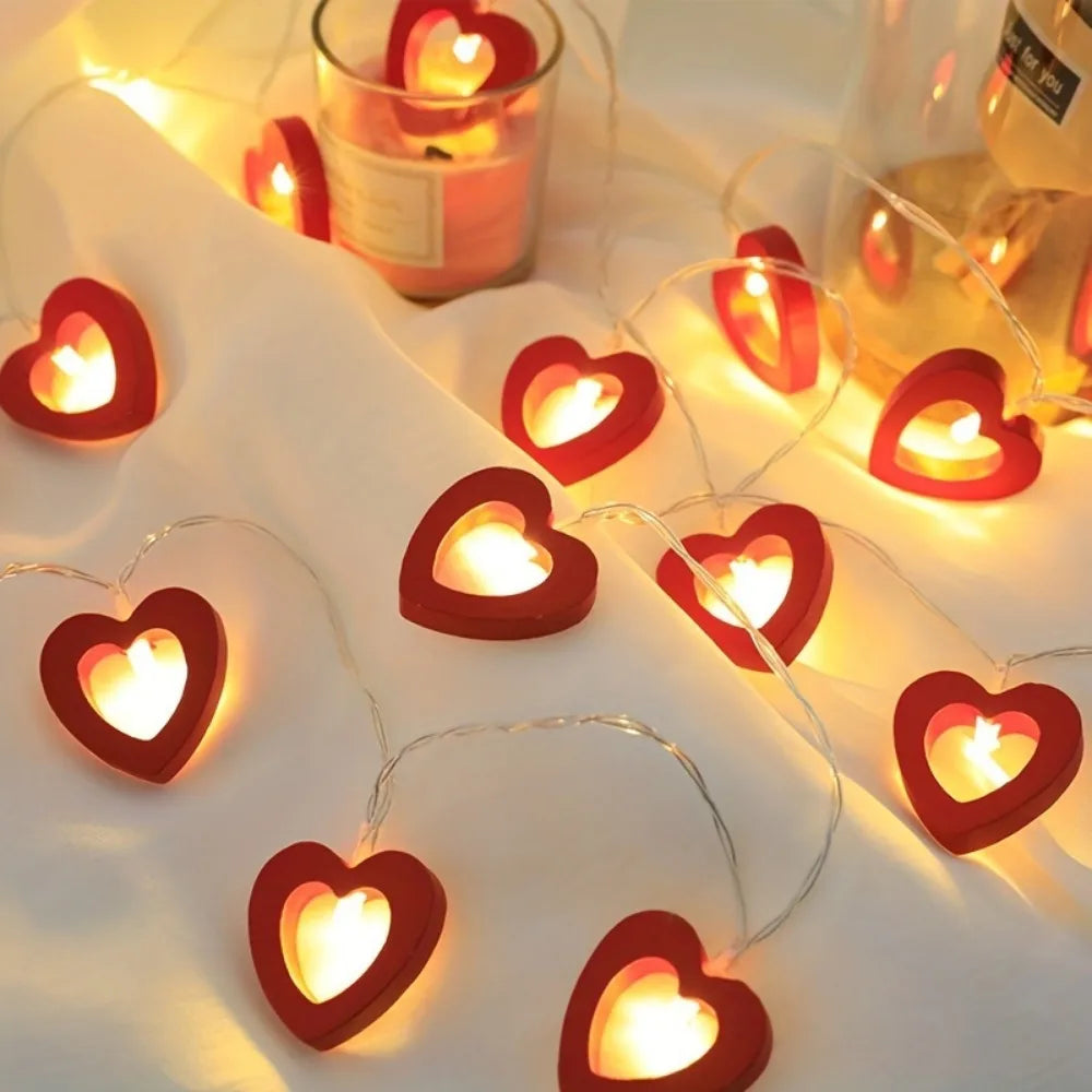 10pcs Love LED String Lights | Valentine's Day Wedding Party Decoration