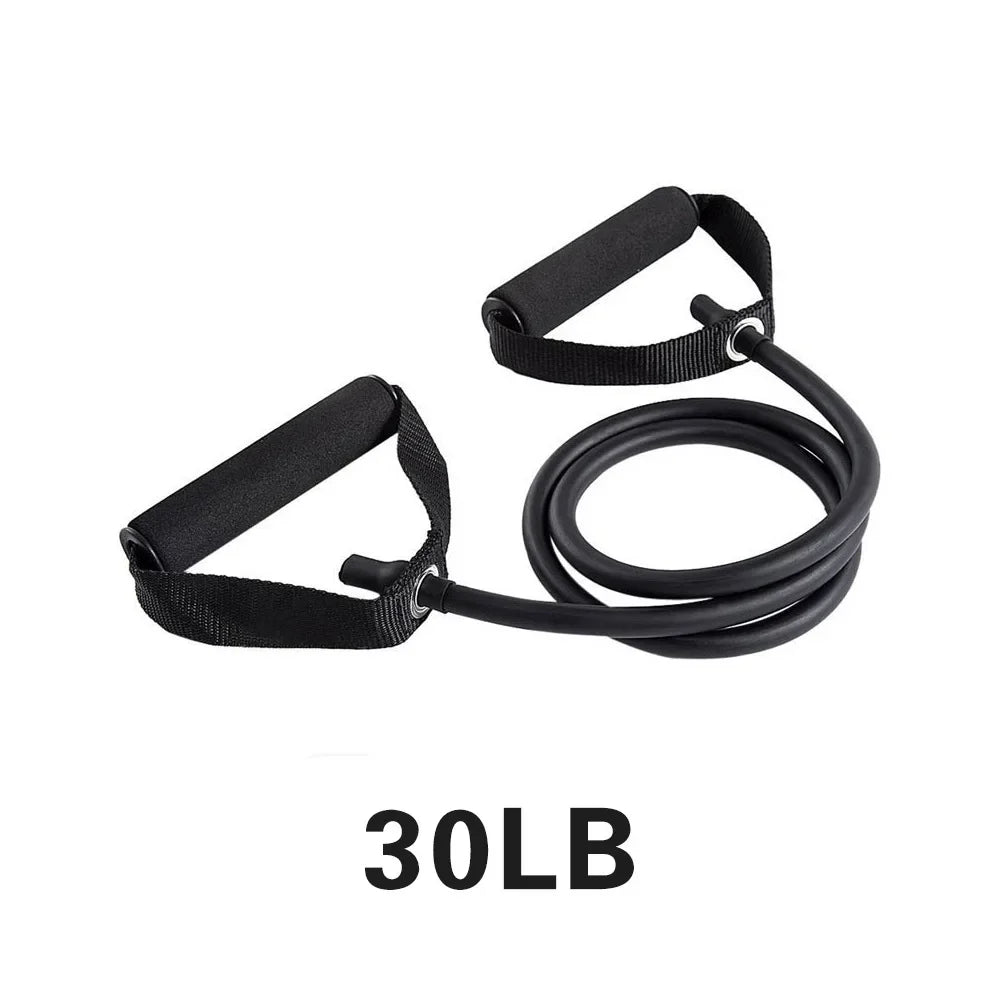 5 Level Resistance Band Set | Elastic Pull Rope with Handles for Home Strength Training