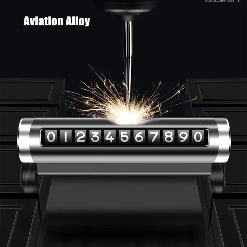 Rotary Metal Car Parking Sign | Universal Phone Number Display