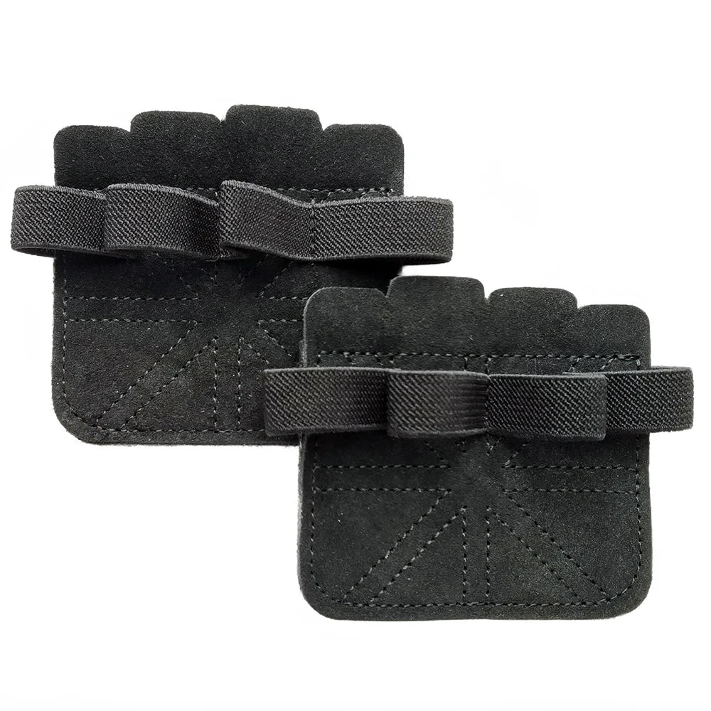CRUXELL Cowhide Weightlifting Gloves | Four-Finger Palm Protection for Gym
