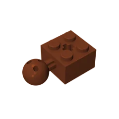 Gobricks GDS-976 Technical Brick Modified 2 x 2 with Ball Joint and Axle Hole | Compatible with Lego 57909