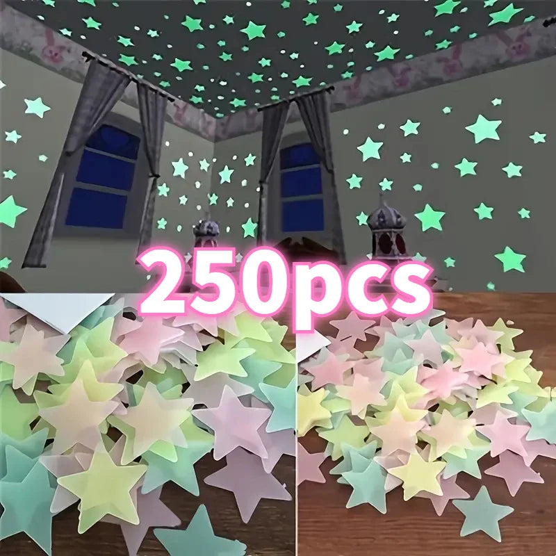 Glow in the Dark Star Stickers | Bedroom Wall Decoration