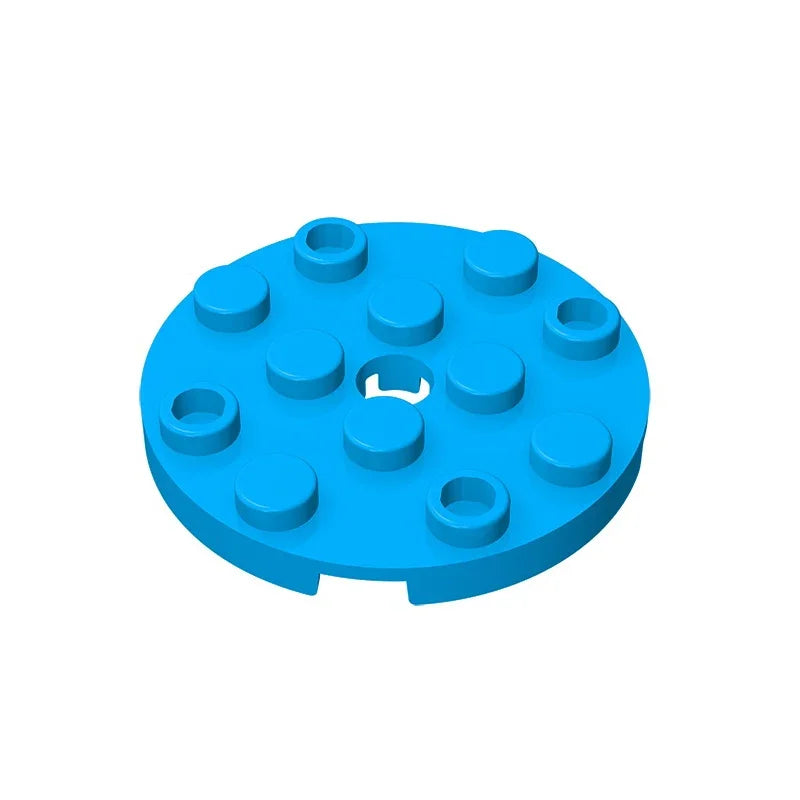 Gobricks GDS-841 Round Plate 4x4 with Hole | Compatible Building Block for DIY Creations