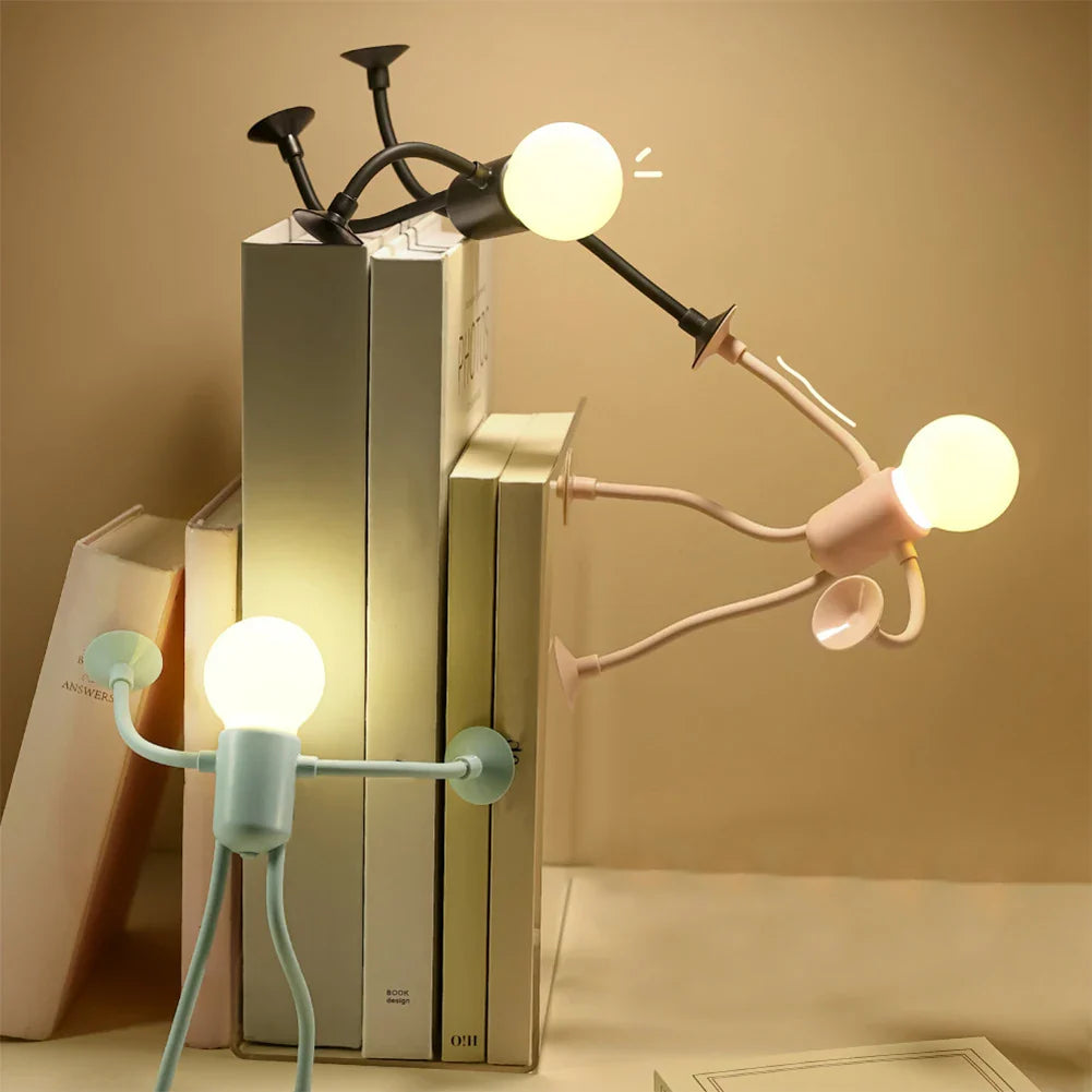 Cartoon Sportsman Night Light | Bendable Suction Cup Desk Lamp