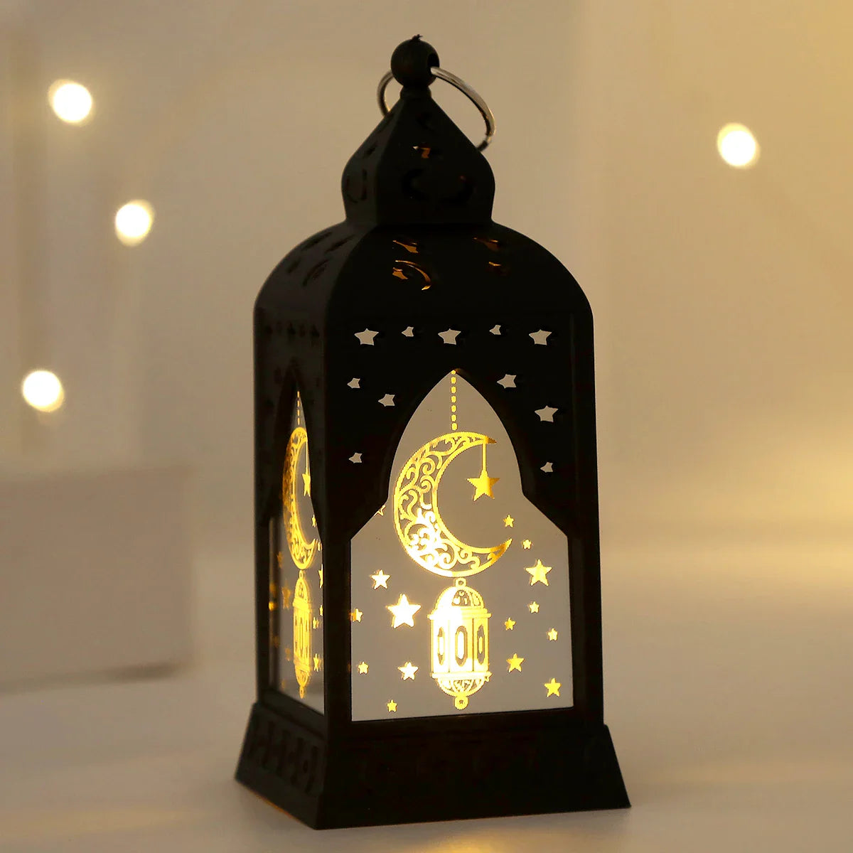 LED Star Moon Candlestick Light | Ramadan Decoration with Castle Wind Lamp