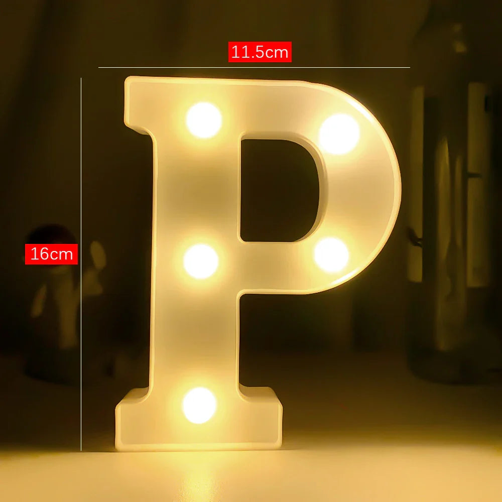 Creative Luminous Letter Night Light | Battery-Powered LED Decor for Parties