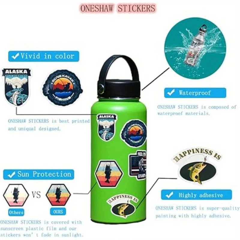 50 PVC Stickers for Laptops and Suitcases | Waterproof Vinyl Decals