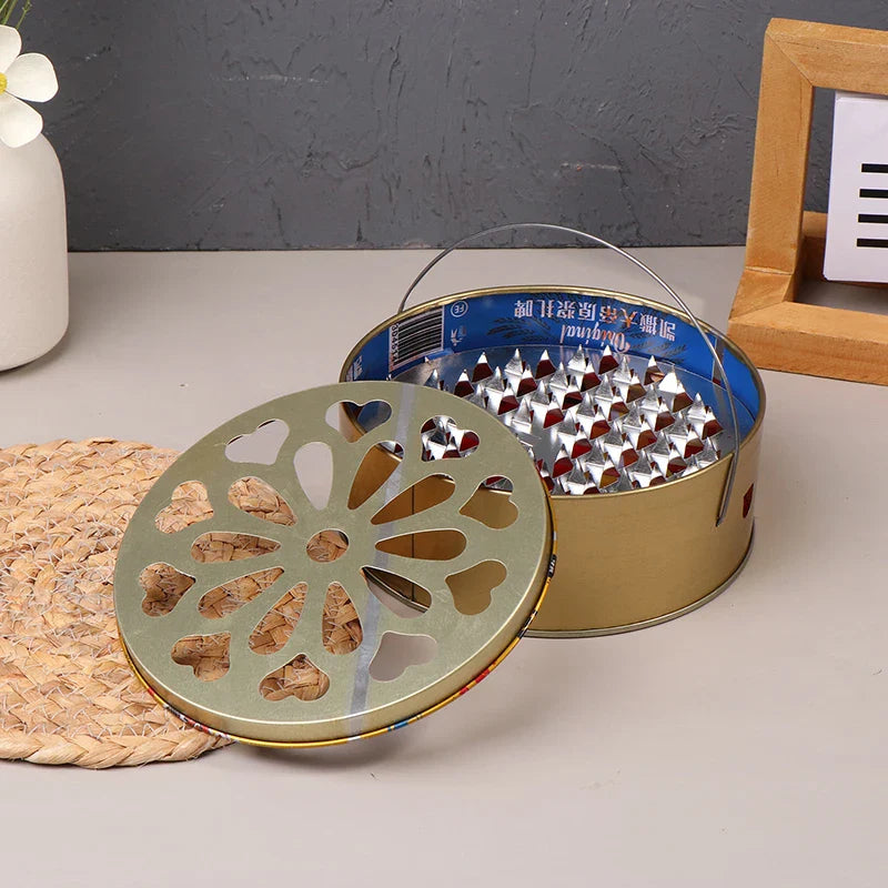 Mosquito Coil Holder with Lid and Handle | Fireproof Insect Repellent Burner