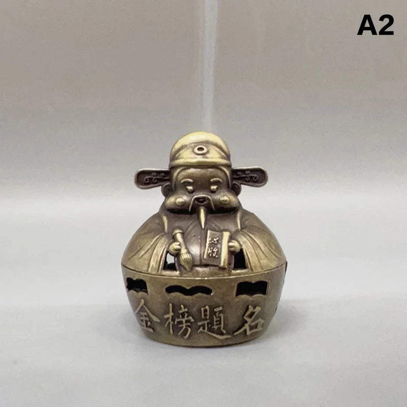 Alloy Lucky Incense Burner Bowl Incense Holder With Handle | Ancient Style Yoga Meditation Home Office Decor