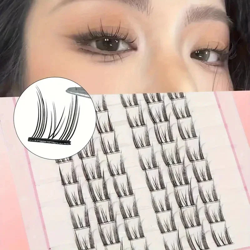 10 Rows 60 Clusters DIY Eyelash Extension Kit | Cartoon Mink Style Individual Lashes