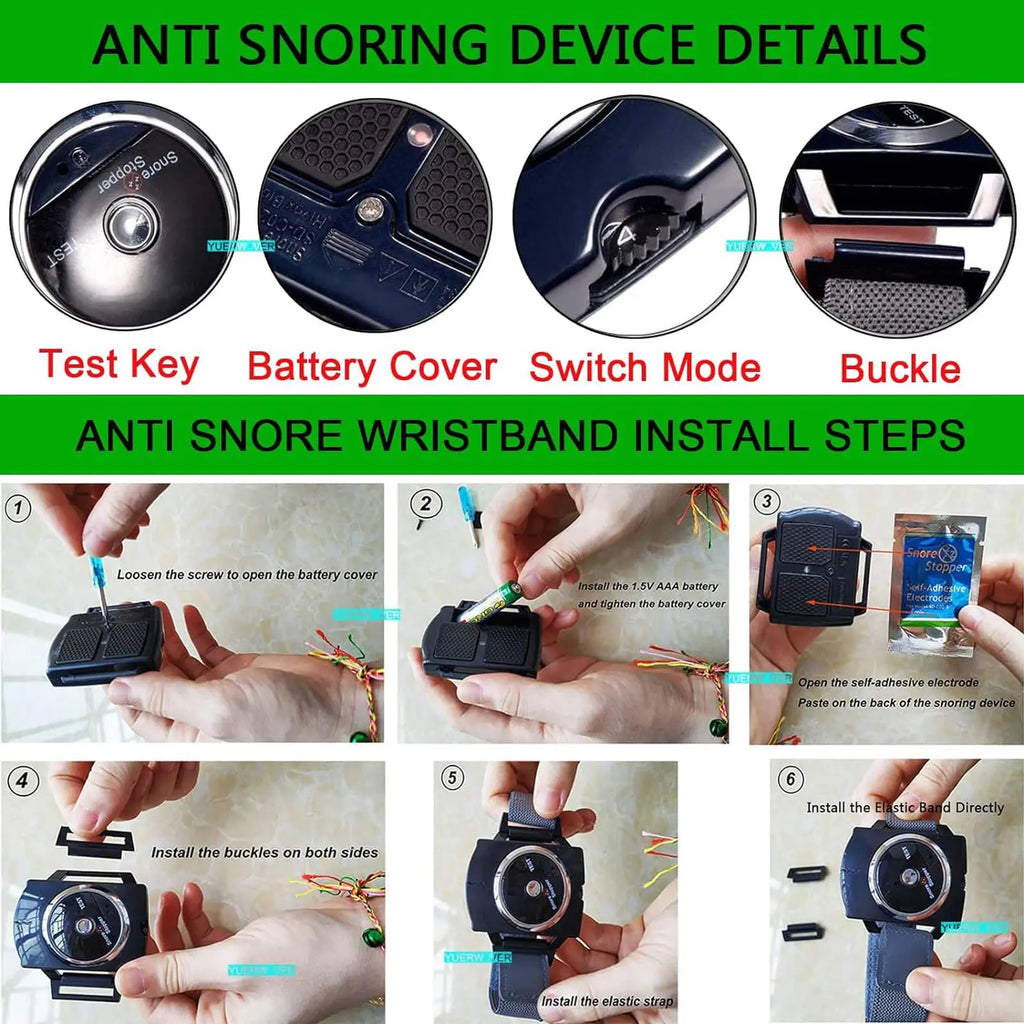Anti Snore Wristband | Smart Infrared Snoring Stopper for Better Sleep