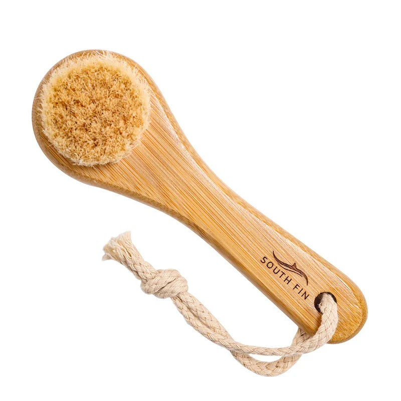 Natural Bamboo Facial Cleansing Brush | Soft Horse Hair Deep Clean Face Brush