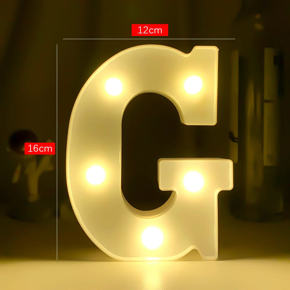 Creative Luminous Letter Night Light | Battery-Powered LED Decor for Parties