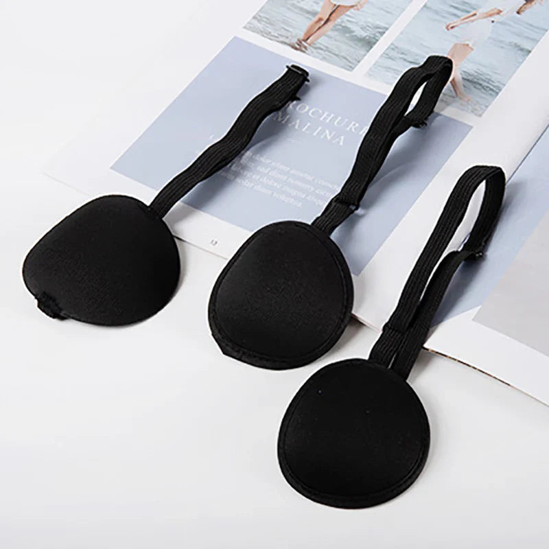 Single Eye Patch for Pirate Cosplay & Sleep Aid | Black Unisex Eyepatch