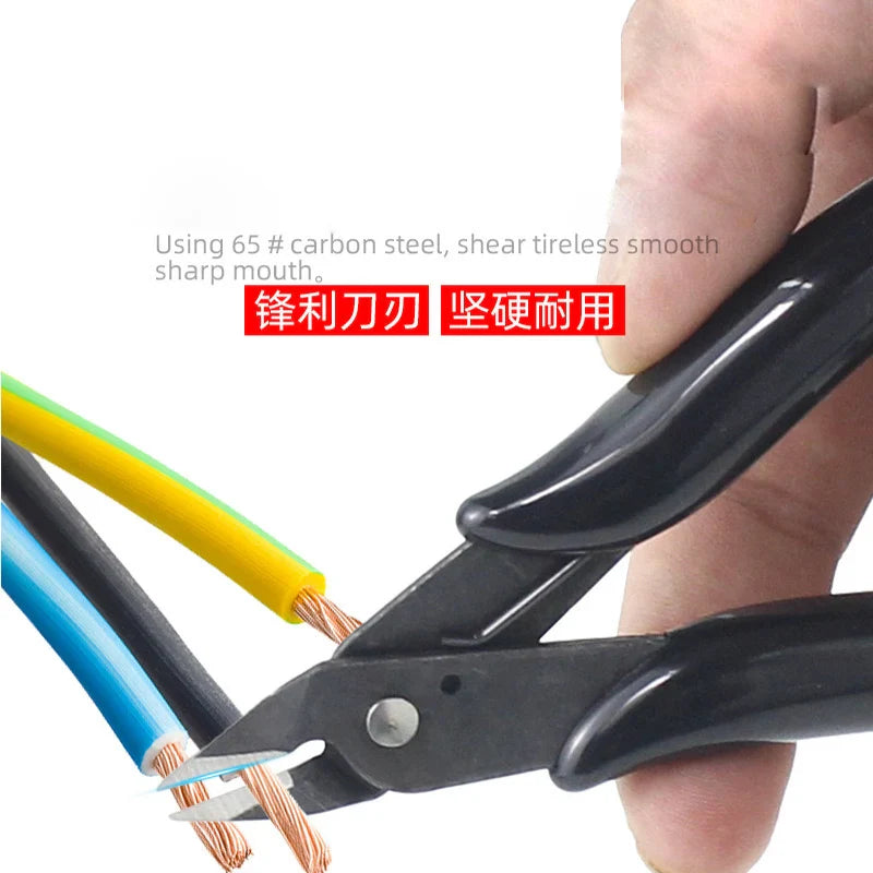 Mini Diagonal Pliers for Wire Cutting | Flush Cutter with Anti-Slip Rubber Handle