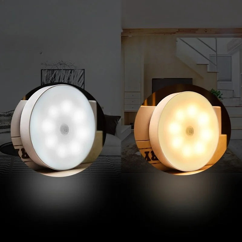 LED Smart Human Body Sensor Night Light | USB Rechargeable Emergency Lamp with Magnetic Suction