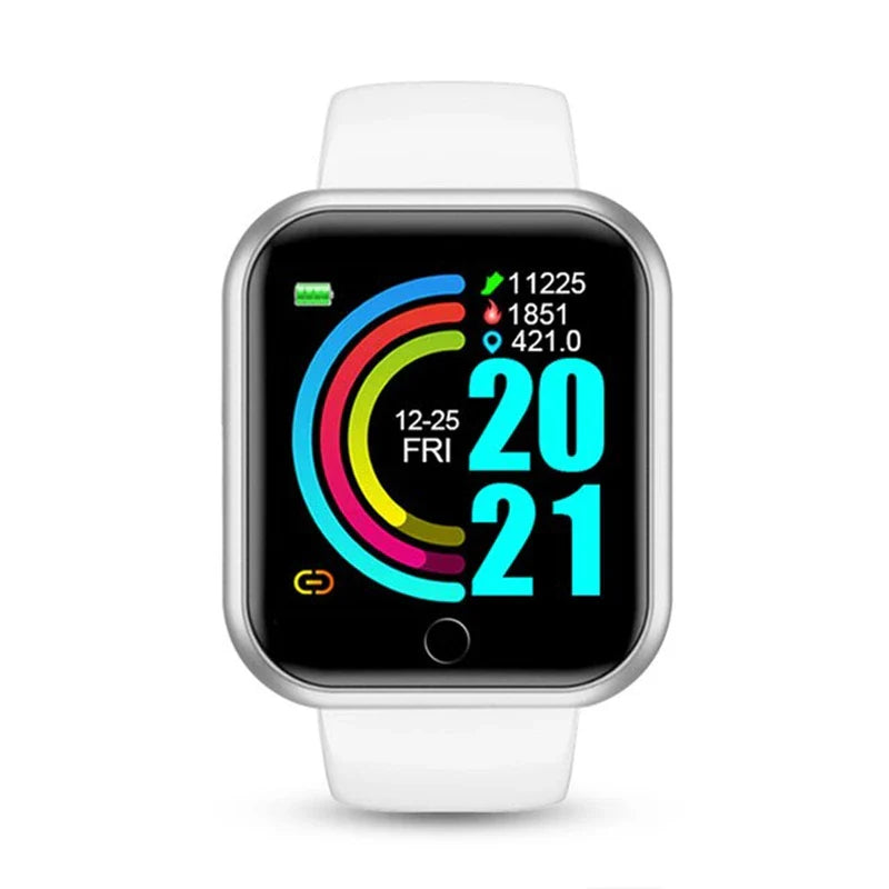 Y68 Smart Watch | Fitness Tracker with Heart Rate Monitor for Android iOS
