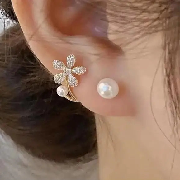 Korean Fashion Seven Star Zircon Earrings | Luxury Crystal Stars Stud Earrings
