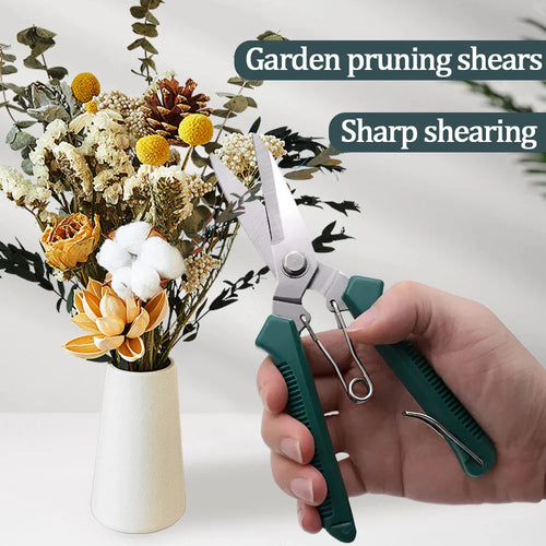 190mm Straight Head Pruning Shears | Stainless Steel Garden Scissors