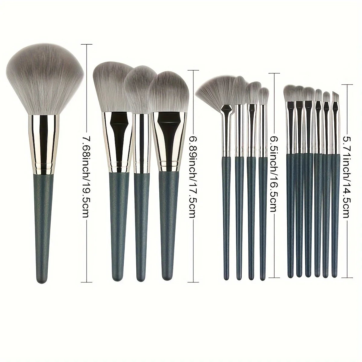 14-Piece Makeup Brush Set | Soft Nylon Bristles Travel Kit