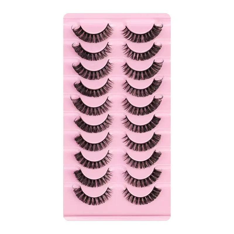 10Pairs 3D Mink Lashes Russian Strip Lash | Dramatic False Eyelashes for a Bold Look