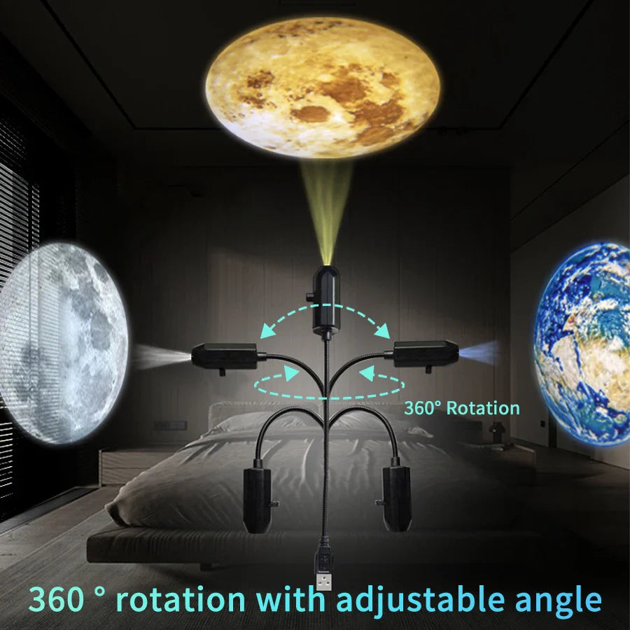 5V USB Plug-in Planet Projection Light | Halloween Christmas Ceiling Decor Lamp