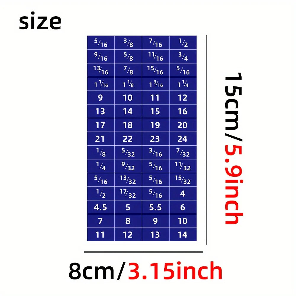 60pcs Mechanical Drive Socket Label Stickers | Quick and Easy Reminder Toolbox Decals