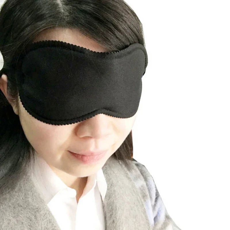 Black Sleep Mask | Light Blocking Travel Eye Shade