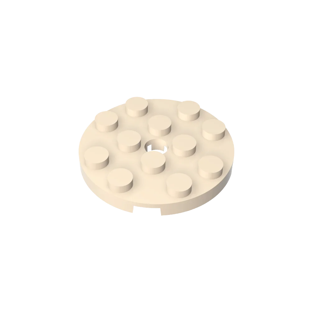 Gobricks GDS-841 Round Plate 4x4 with Hole | Compatible Building Block for DIY Creations