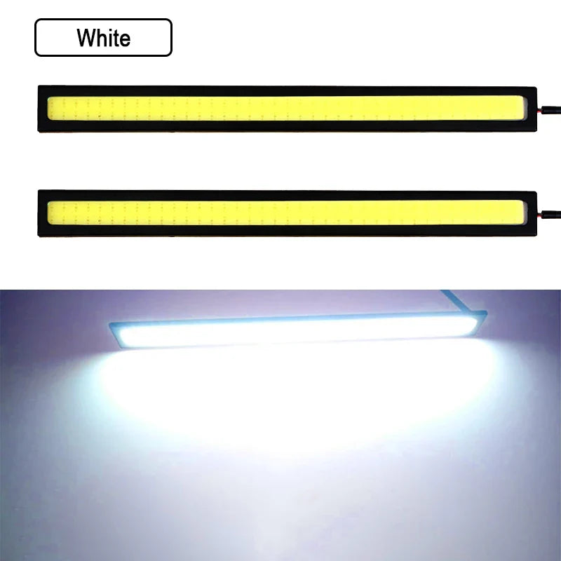 17cm Super Bright COB LED Fog Light Bulb | 12V 6500K Daytime Running Light Strip for Car