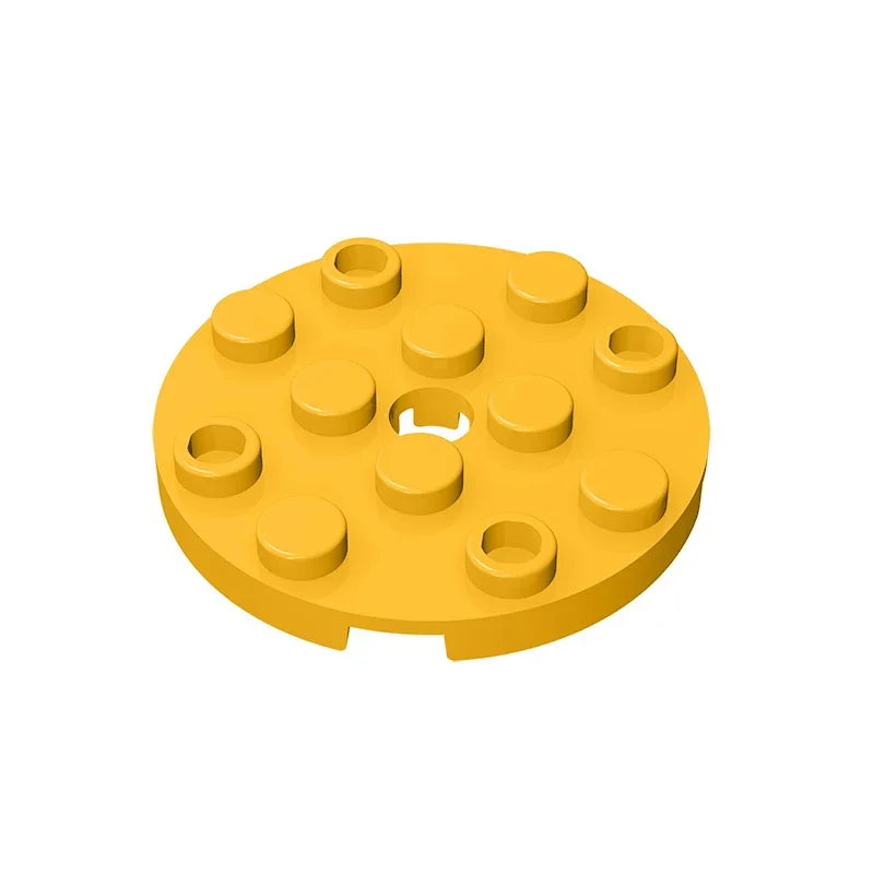 Gobricks GDS-841 Round Plate 4x4 with Hole | Compatible Building Block for DIY Creations