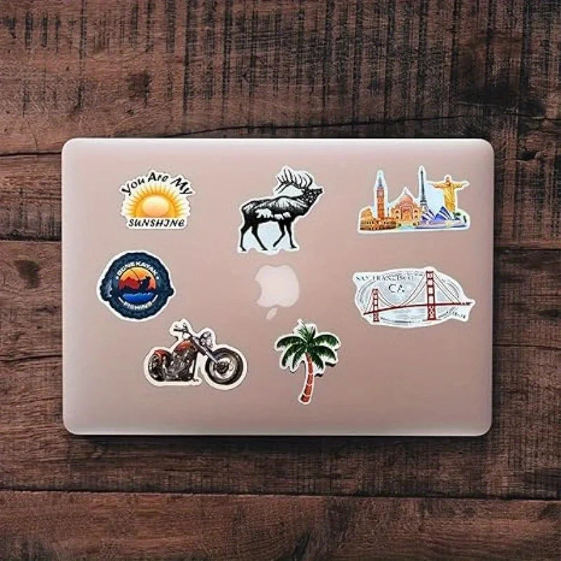 50 PVC Stickers for Laptops and Suitcases | Waterproof Vinyl Decals