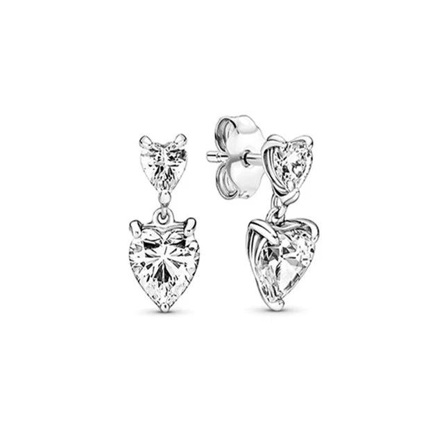 925 Silver Double Hoop Snowflake Ginkgo Stud Earrings | DIY Jewelry Gift for Women