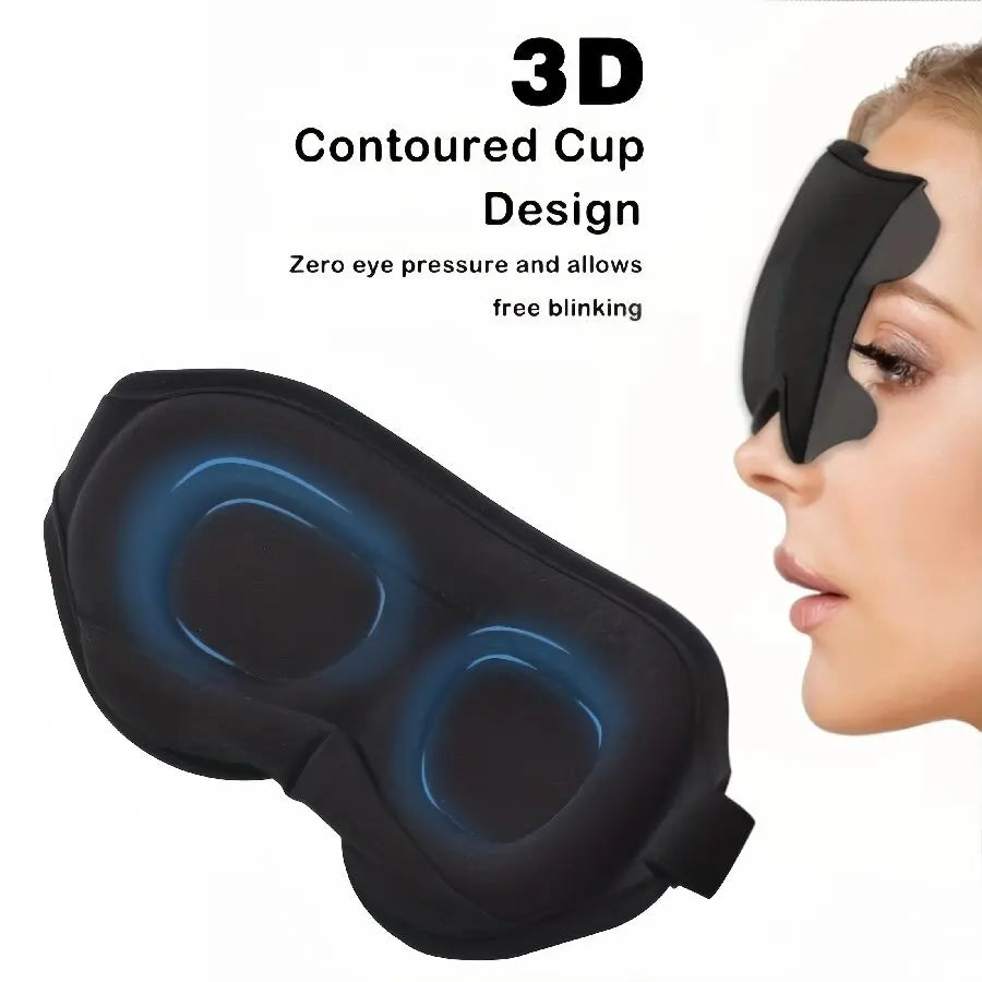 3D Sleep Mask for Adults and Kids | Light Blocking Eye Cover