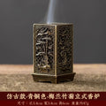 Square Vertical Incense Burner | Small Xiangyun Alloy Holder for Home Aromatherapy
