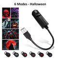 Skull Projection Lamp | Switchable Pattern LED Night Light with USB Power