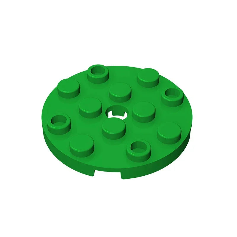 Gobricks GDS-841 Round Plate 4x4 with Hole | Compatible Building Block for DIY Creations