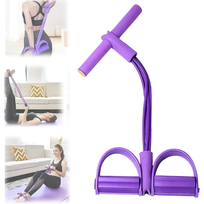 6-Tube Resistance Bands for Abs | Portable Sit-Up Assist for Home Gym