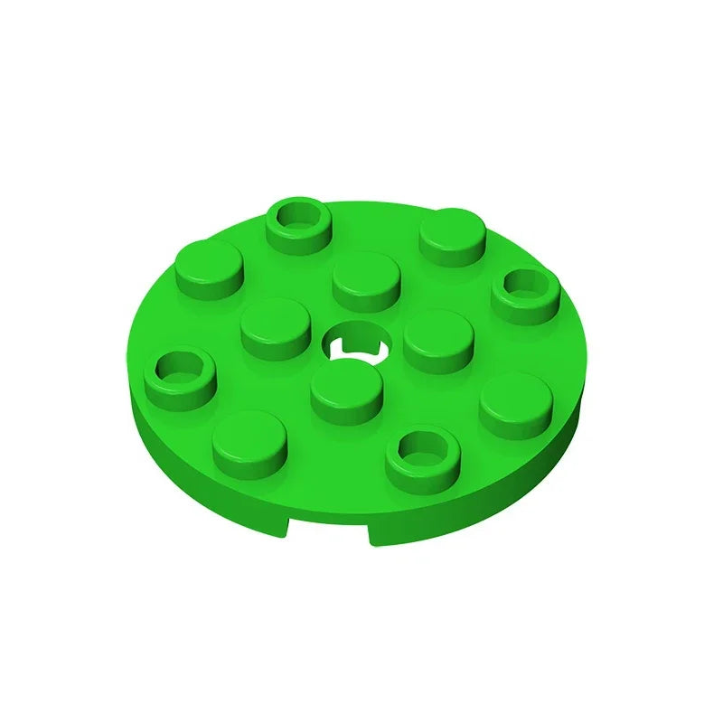 Gobricks GDS-841 Round Plate 4x4 with Hole | Compatible Building Block for DIY Creations