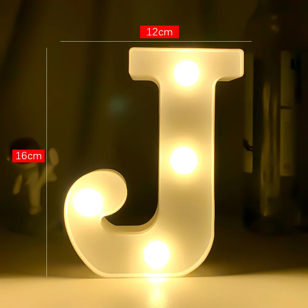 Creative Luminous Letter Night Light | Battery-Powered LED Decor for Parties